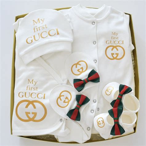 baby clothing gucci|designer babies wearing Gucci.